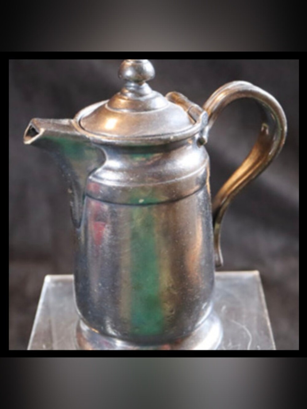 Vintage Reed & Barton Silver Hinged Lidded Pitcher Teapot Creamer Silver Soldere